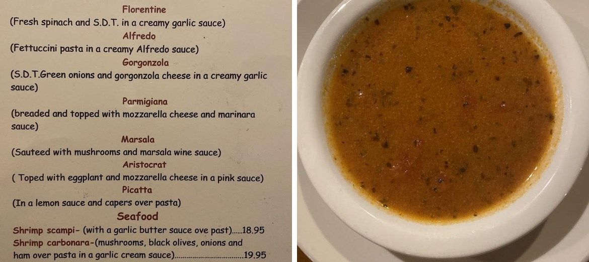 La Piazza Italian Restaurant Menu